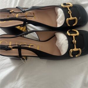 Malaga Kid Horsebit 75mm Slingback Pumps